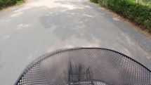 Driving a bike in the street of Rome POV.