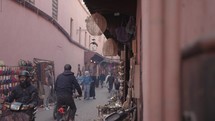 Marrakesh, Morocco - The Vibrant Souks Market of Medina Old Town in Marrakesh