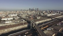 Aerial view over Los Angeles | LA | Cars | Overhead Shot | Pan Shot | Track Shot | Urban | World | Evangelism | Community