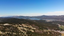 Aerial Shot of Big Bear with the Lake in the Distance