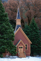 Small chapel at Christmas