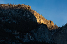 Sunset on mountain in Yosemite