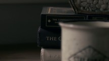 books and a mug of tea 