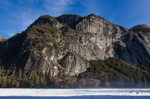 Mountain with snow in Yosemite