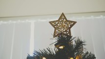 star on the top of a Christmas tree 