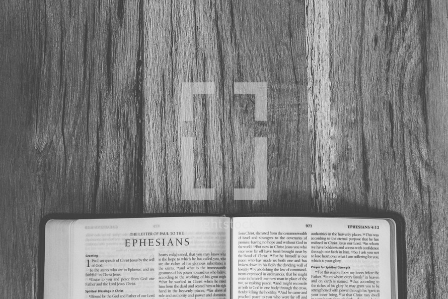 Bible opened to Ephesians 