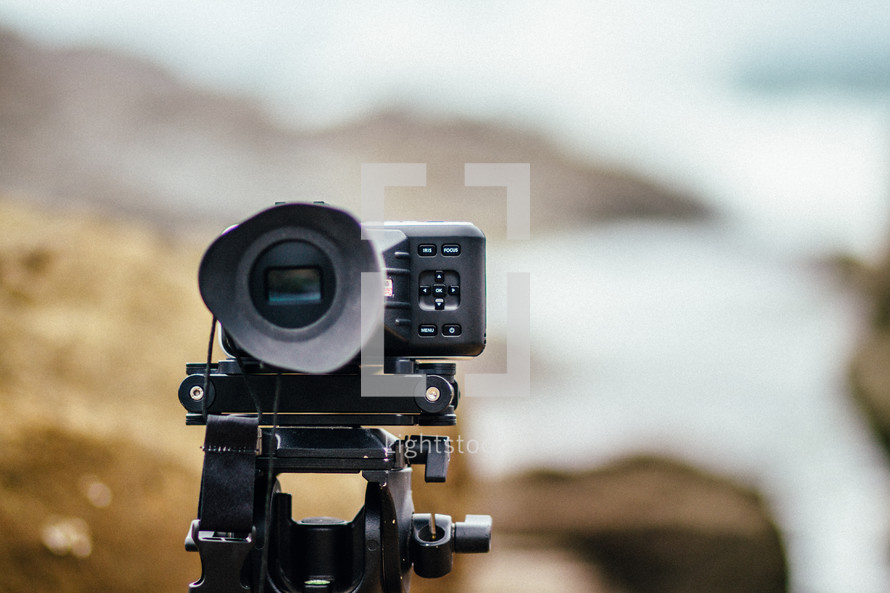 camera on a beach 