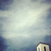 Blue sky and steeple