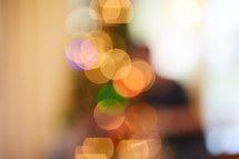 bokeh lights from a Christmas tree