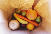produce in a paper bag 
