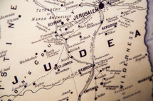 Map of Judea and surrounding locations