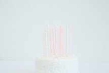 white birthday cake 