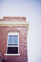 corner window on a brick building 