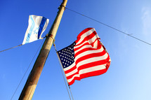 Israel and American flag
