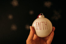 faith Christmas ornament 