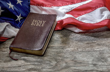 Holy Bible, American flag 