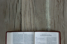 A Bible opened to Colossians 