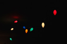 Colorful Christmas light bulbs