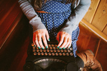 fingers on a type writer 