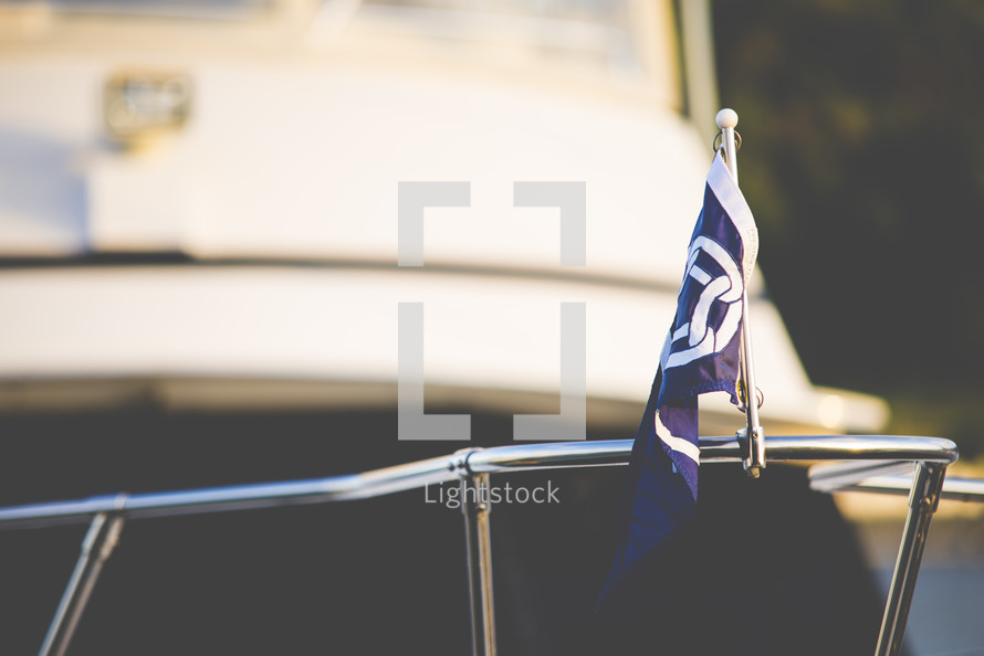 flag on a boat 