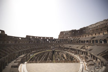 Interior of Coliseum in Rome