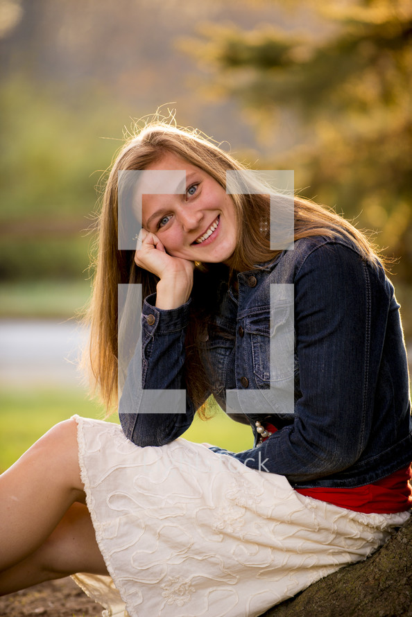 portrait of a smiling teen girl 