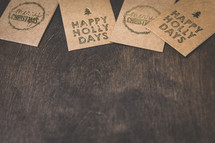 happy holly days gift tags 