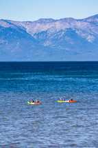 Kayaks on Lake Tahoe, California