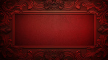 Ornate red frame textured background.