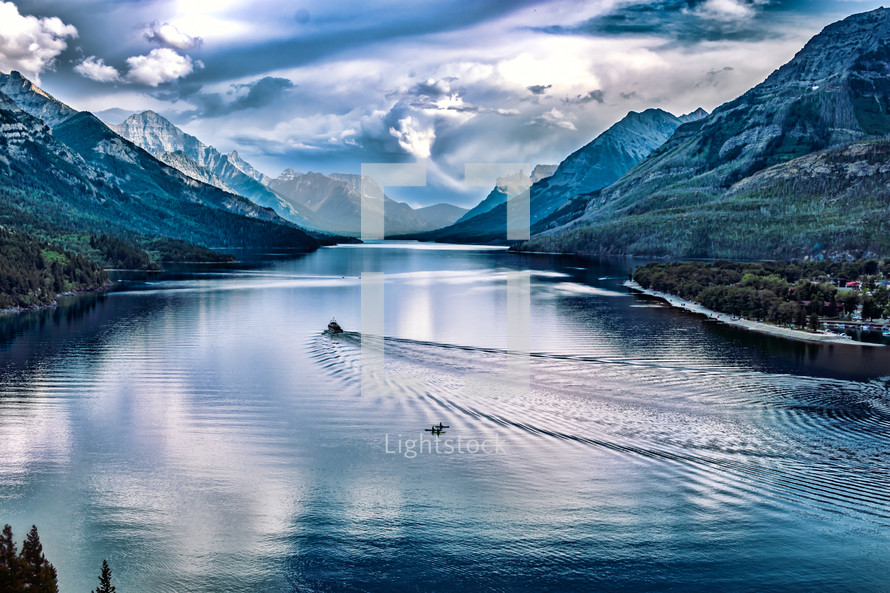 Waterton Lake, Alberta, Canada.