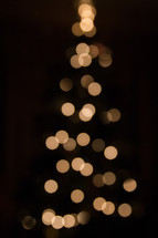 bokeh lights on a Christmas tree