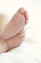 Infant feet.