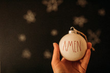 Amen Christmas ornament 