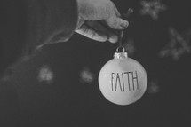 faith Christmas ornament 