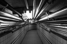 pipes in a tunnel 