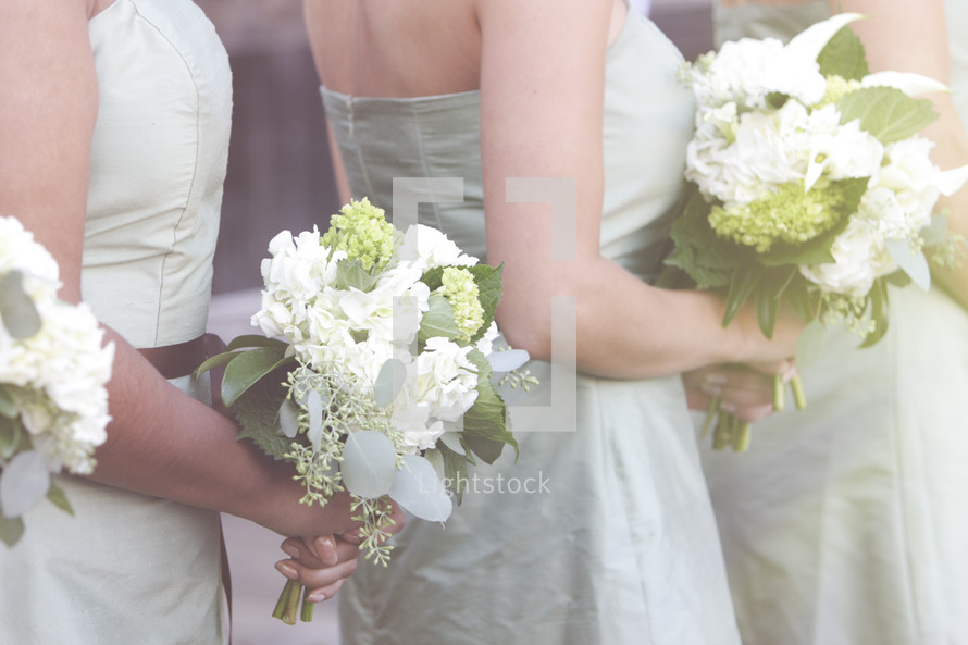 Bridesmaids with Bouquets
