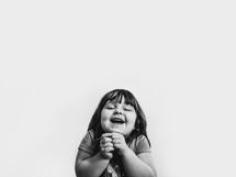 An excited little girl 