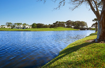 Lake in residential district, Florida