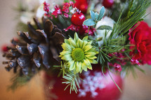 Christmas floral display 