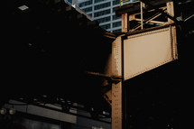 steel beams on a building under construction 