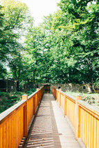 railing along a walkway 