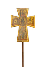 golden cross on a white background 