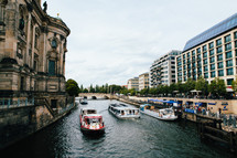 tour boats on a canal 
