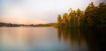 The sun sets over Lake Joseph near Port Carling, ON. The 30 second exposure gives the water a smoothness.