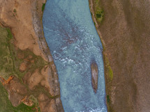 river rapids from above 