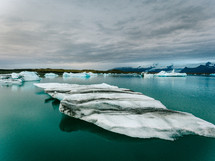 icebergs in the ocean 