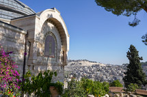 View of Saint Peter in Gallicantu in Jerusalem 