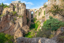 panoramic View of the New Bridge of Ronda, Andalusia, Spain