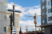 Cross in Holy Week in Badajoz City