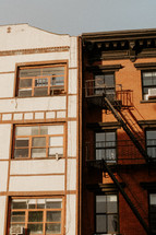 Sunlight on apartment building in NYC